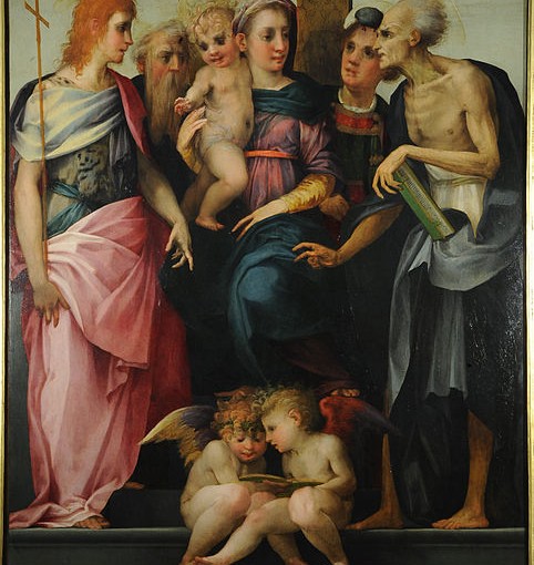 Rosso Fiorentino: Pala dello Spedalingo, anno 1518, tecnica ad olio su tavola, 172 x 141 cm., Galleria degli Uffizi, Firenze.